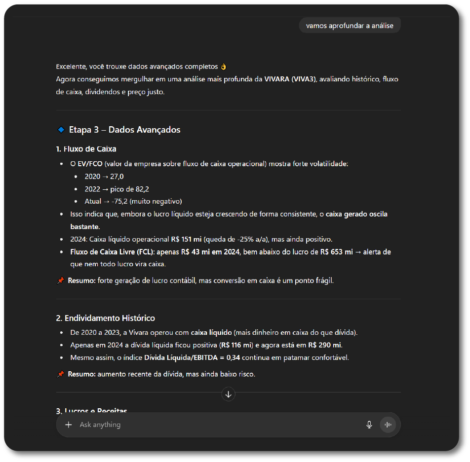 Acesse uma análise completa e entenda o nível de clareza que o Argos entrega.